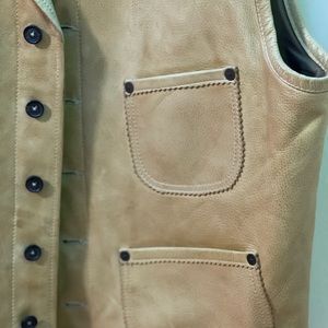 Ralph Lauren Denim&supply leather western vest.